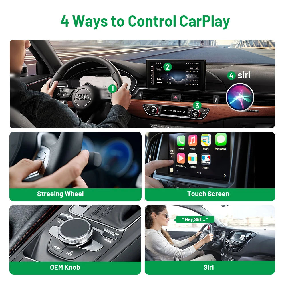 Adaptador Carplay inalámbrico convierte cableado a inalámbrico apto para automóviles Audi Toyota Mazda Nissan Chevrolet conexión estable de fácil uso - imagen 5
