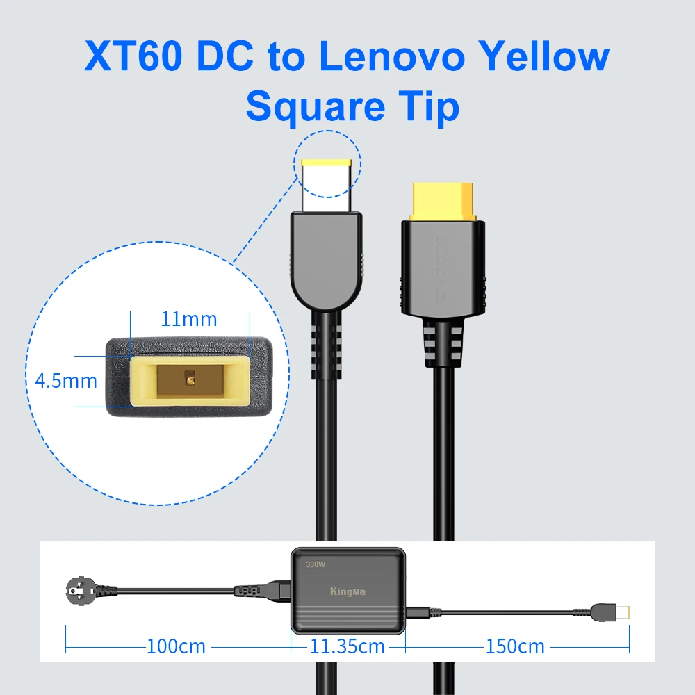 Adaptador GaN de 300W 20V 15A para Lenovo Legion 5 5i 5P 7 7i pro C7 S7 Y540 Y545 y730 Y740, cargador de ordenador portátil para juegos para ADL300SDC3A - imagen 3