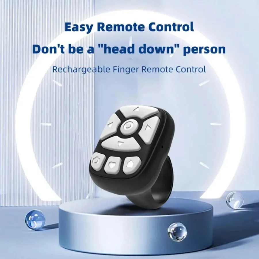 Anillo de desplazamiento con Control remoto Blutooth, volteador de página de libro electrónico para Tiktok, Control remoto de vídeo móvil, palo de Selfie, controlador de cámara - imagen 2