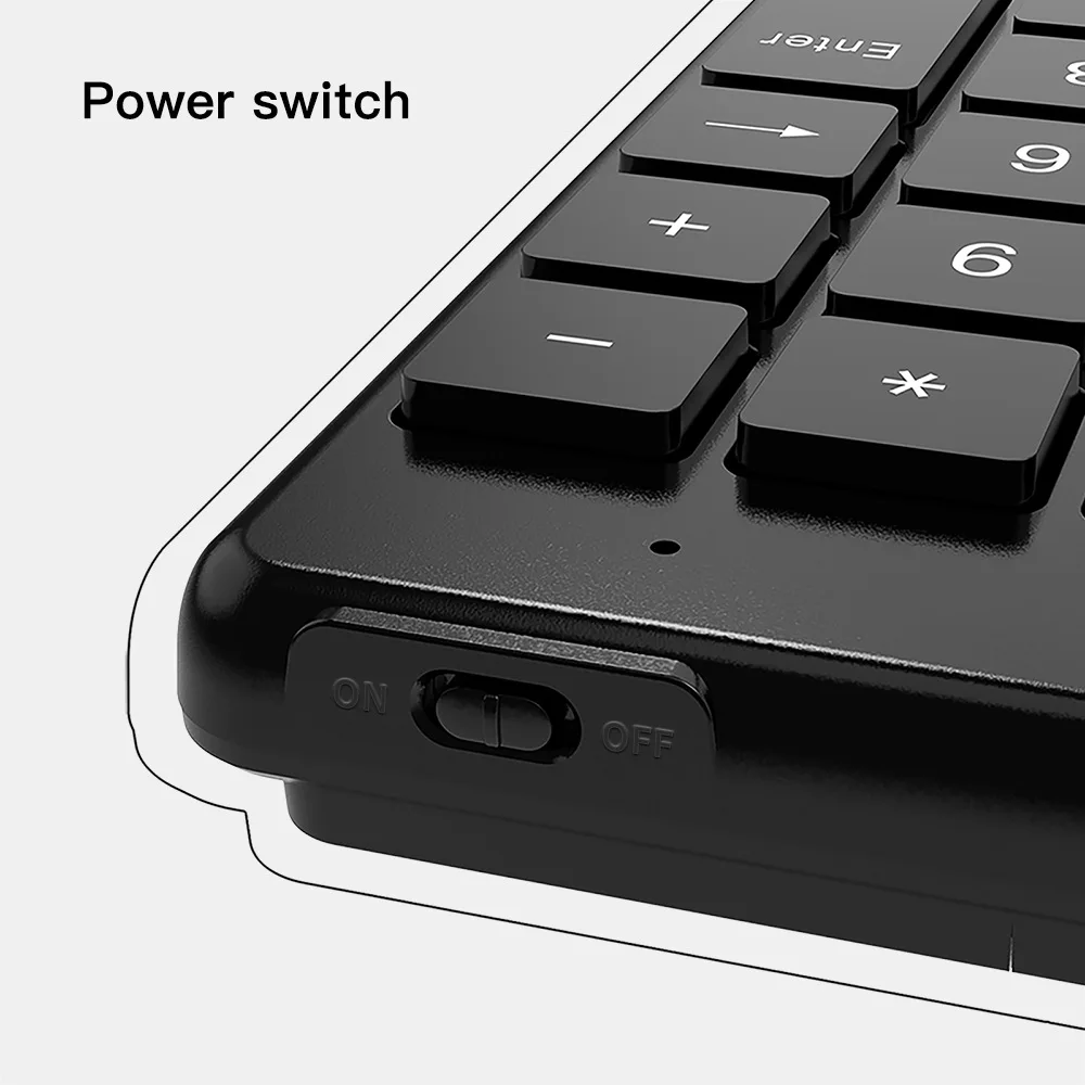 Teclado numérico inalámbrico con Bluetooth de 19 teclas, teclado numérico con batería de botón, teclado numérico portátil de contabilidad financiera para ordenador portátil - imagen 5