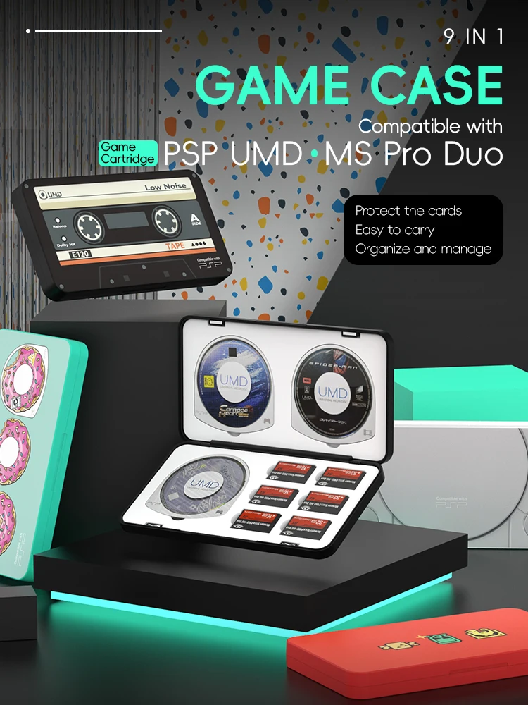 Funda de tarjeta de juego DATA FROG UMD para PSP VITA SD, soporte para PSP 1000/2000/3000, Memory Stick Pro Duo M2, diseño Retro - imagen 2