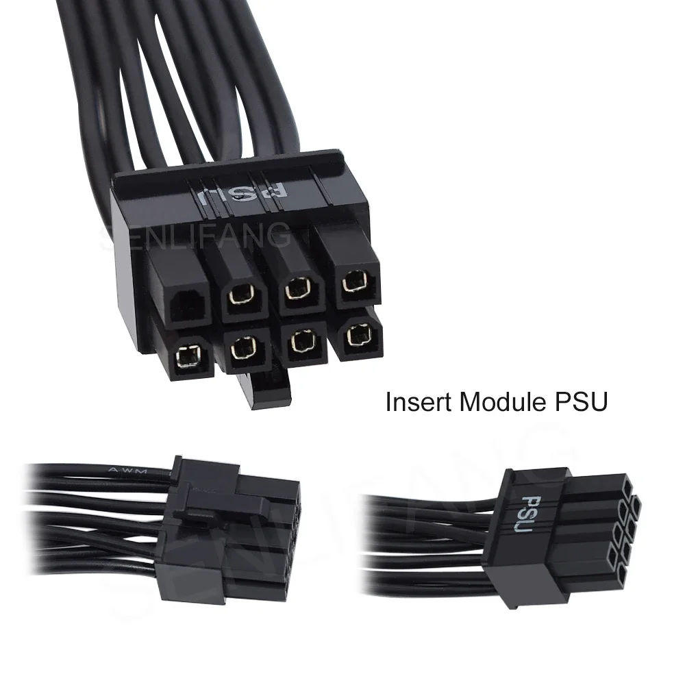 Original PCIE 1 a 2 divisor PCI Express 8 pines a doble Cable PSU de 6 + 2 pines para Corsair CX850M CX750M RM1000 RM850 Modular - imagen 3