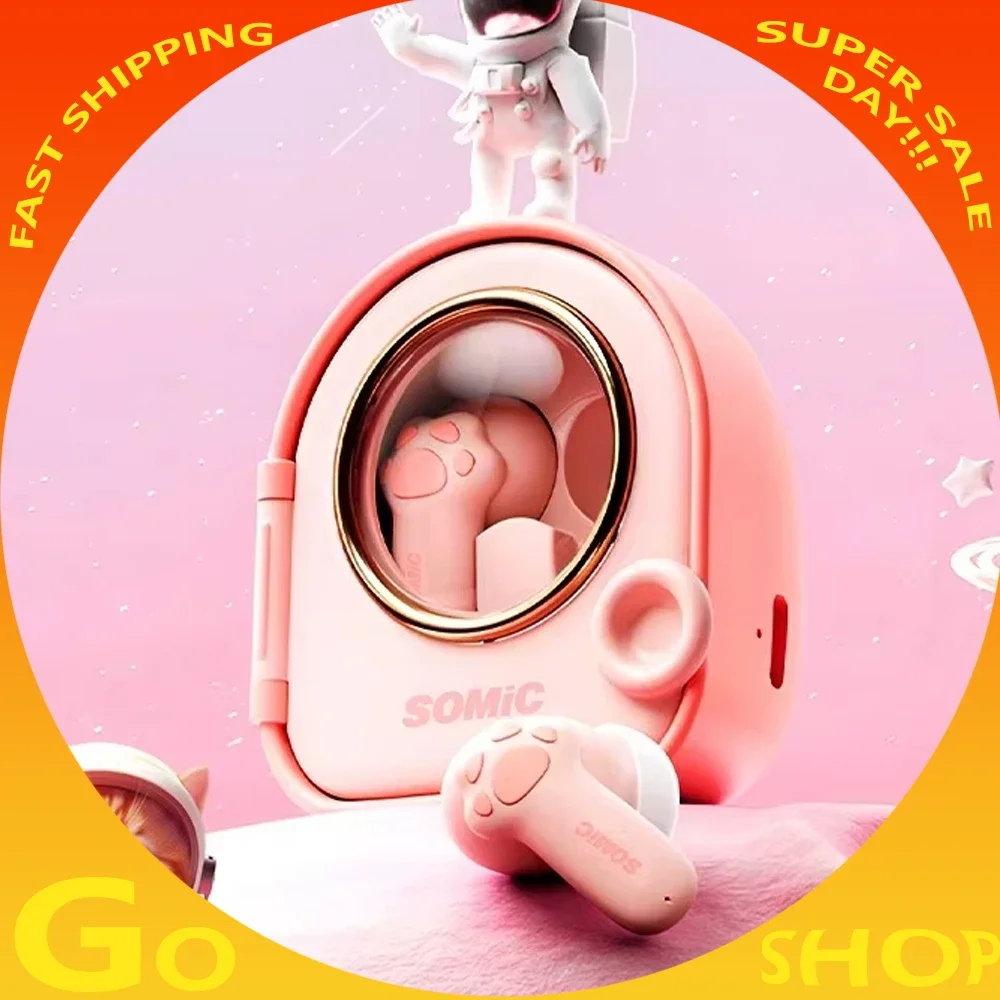 Nuevo Somic C10 auricular inalámbrico Bluetooth auricular de bajo retardo Gamer música modo Dual auriculares ENC batería de larga duración para Xiaomi