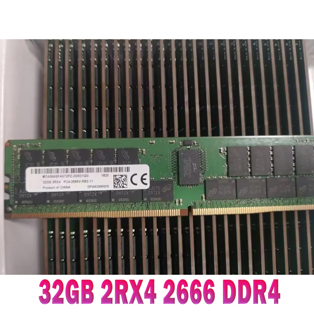 1 Uds 32G PC4-2666V memoria MTA36ASF4G72PZ-2G6D1QG 32GB 2RX4 2666 DDR4