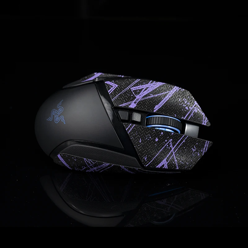 BTL-Cinta de agarre para ratón, pegatina hecha a mano para patín, piel de lagarto antideslizante, chupar el sudor para Razer Basilisk X Hyperspeed Wireless Ultimate V2 - imagen 5