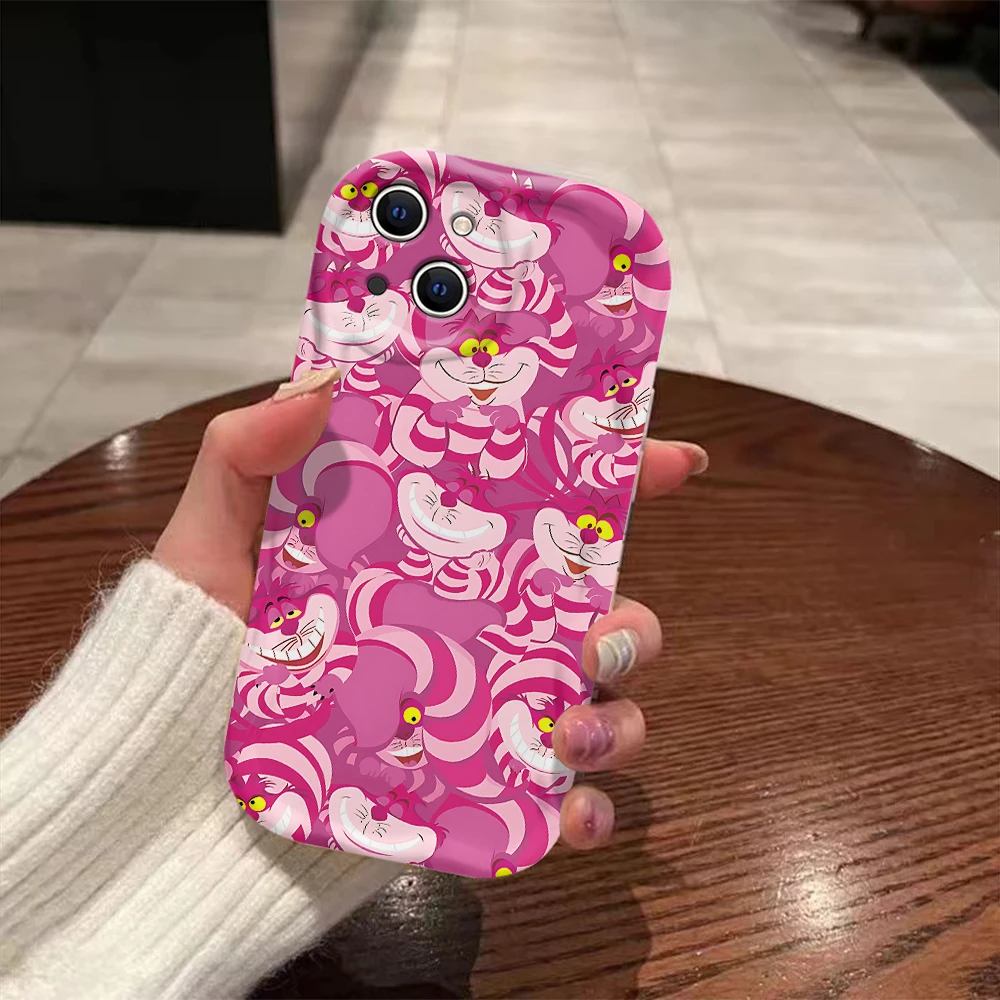Funda de gato Cheshire 3D Wave para Xiaomi, carcasa bonita para Redmi 13C, 12, 12C, 10, 10C, 9, 9C, A1, A2, K50, K40, Note 13, 12, 11, 10 Pro Plus, 4G, 5G - imagen 4