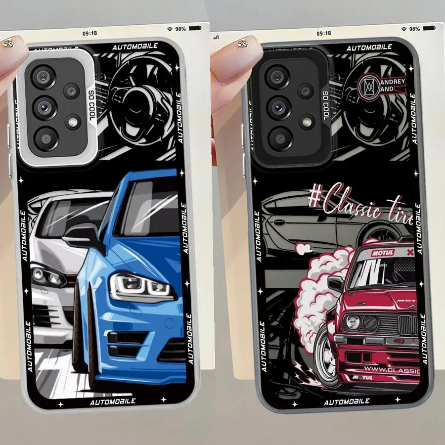 Funda de coches deportivos japoneses para Samsung Galaxy A12 A16 A02 A13 A20s A15 A04e A03 A11 A06 A14 A50 funda trasera para teléfono