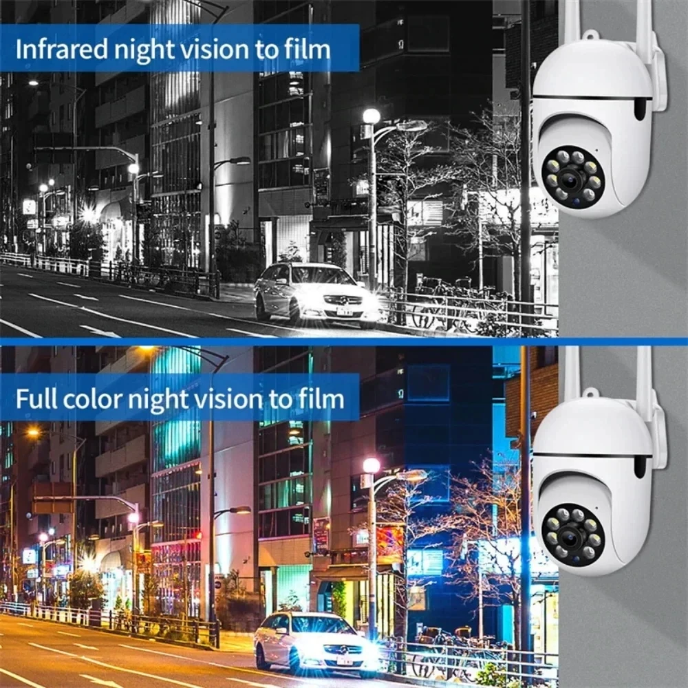 Cámara PTZ de vigilancia de seguridad inalámbrica IP, Wifi, 8MP, Zoom 8X, seguimiento de Audio bidireccional, cámara nocturna HD a Color - imagen 3