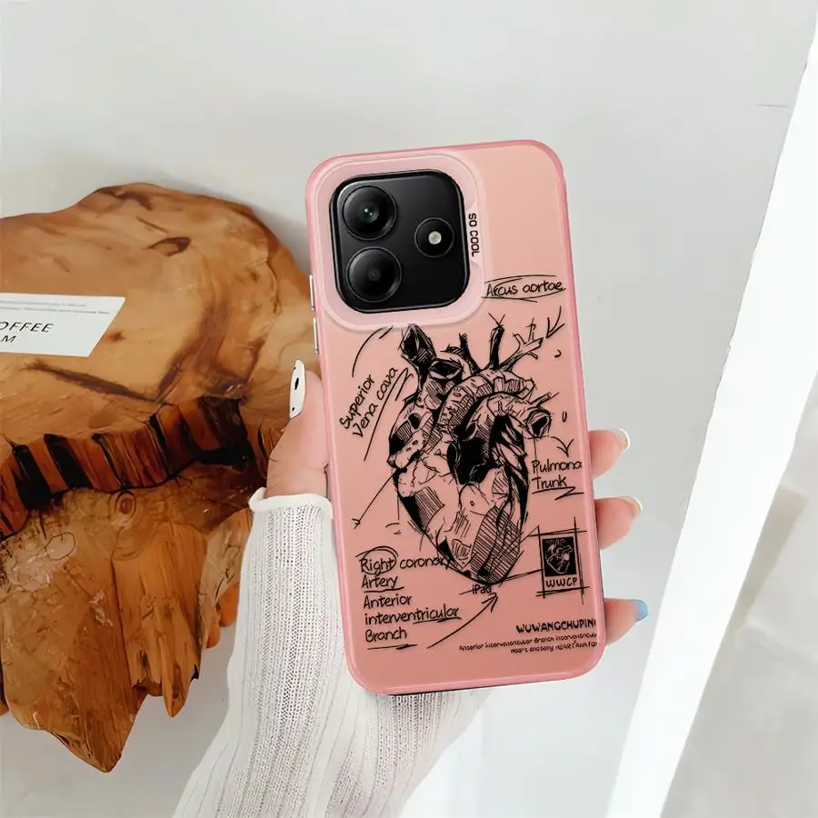 Coque arrière pour Xiaomi Redmi Note 14 Pro Plus 12s 11s 10Lite 9s 13 12 11 10s, motif cœur de dessin animé - imagen 3