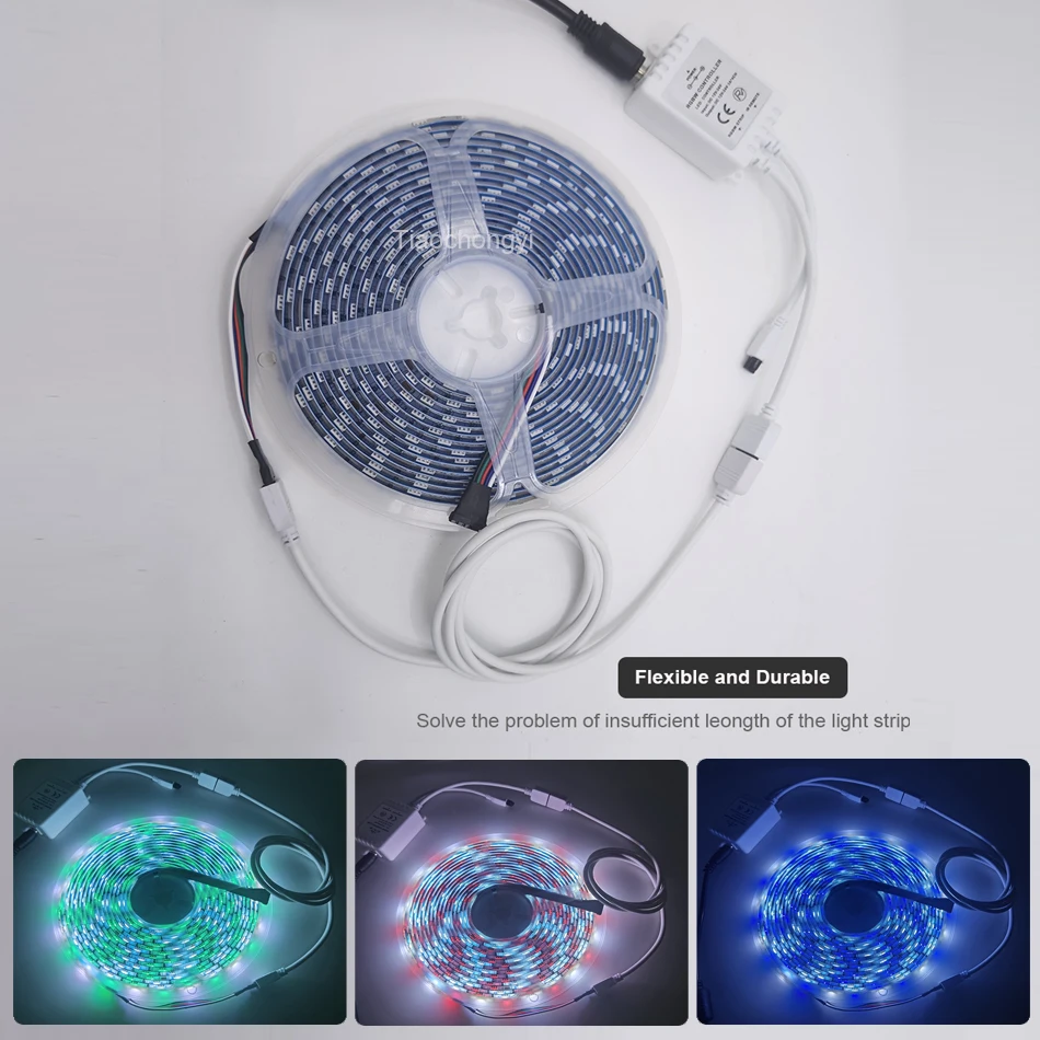 Cable de extensión LED RGBW, conector de tira de luz, 5 pines, 1M, 2M, 3M, 4M, 5M, 10M, 12-24V, 5050 - imagen 5