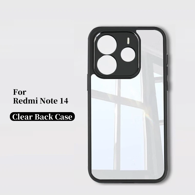 Para Redmi Note 14 Funda para Xiaomi Redmi Note 14 Funda Coque duro transparente PC suave TPU borde a prueba de golpes Shell Redmi Note 14 - imagen 2