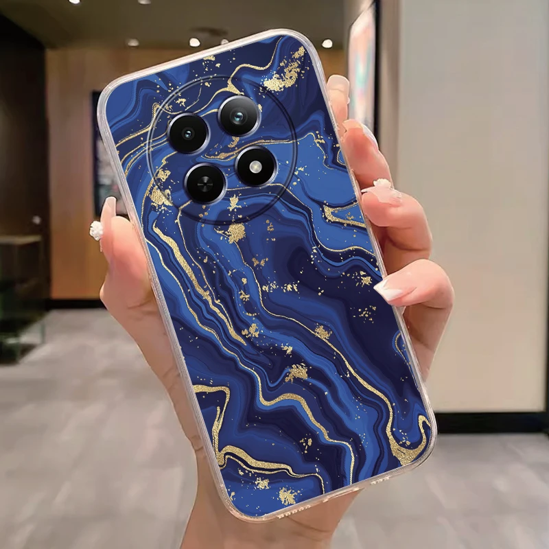 Para Realme 12 4G 12 + 13 + Plus 13 Pro + Plus 5G funda de moda flores pintadas funda de teléfono de silicona transparente Fundas divertido gato pareja - imagen 5