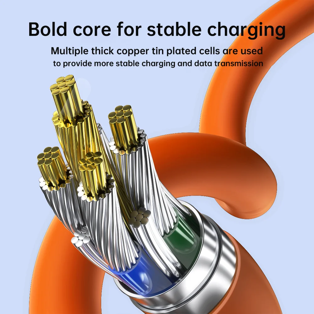 NNBILI 120W Type C To C Cable Fast Charging USB C Charger Cord For iPhone 15 16 Huawei Xiaomi With Led Digital Display Cable ﻿ - imagen 5