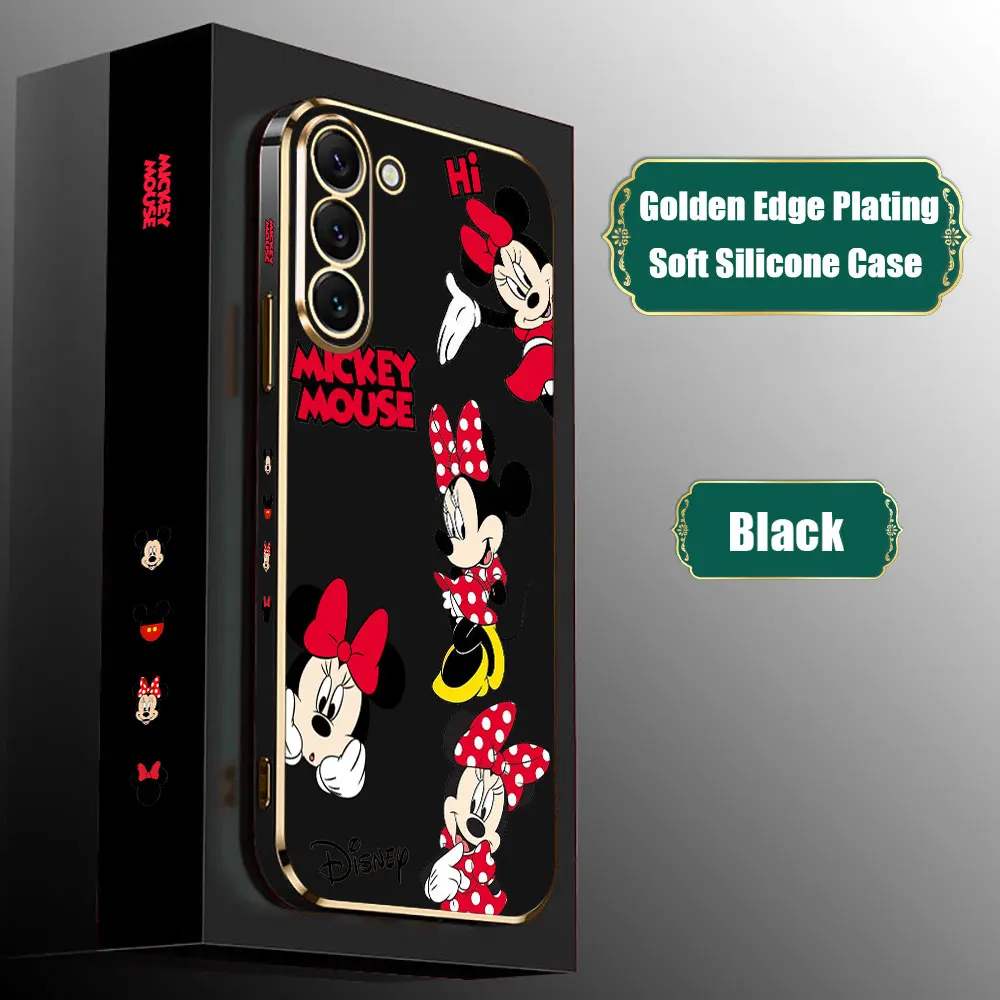 Funda de dibujos animados de Mickey Mouse y Minnie para Samsung Galaxy Note Ultra 20, 10, 9, 8 Plus, A15, A14, A13, A05, S, M62, M53, M51, M33, M32, M31, 5G - imagen 3
