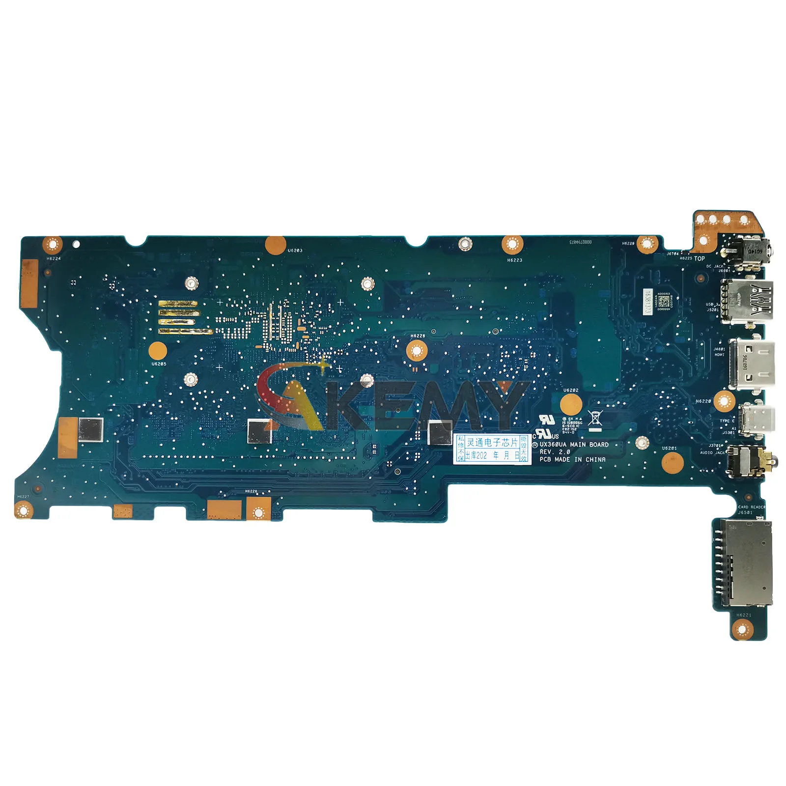 Placa base para ordenador portátil UX360UA para ASUS ZenBook UX360U UX360UA UX360UAK Q324UA placa base para portátil con I3 I5 I7 pruebas de CPU OK envío rápido - imagen 2