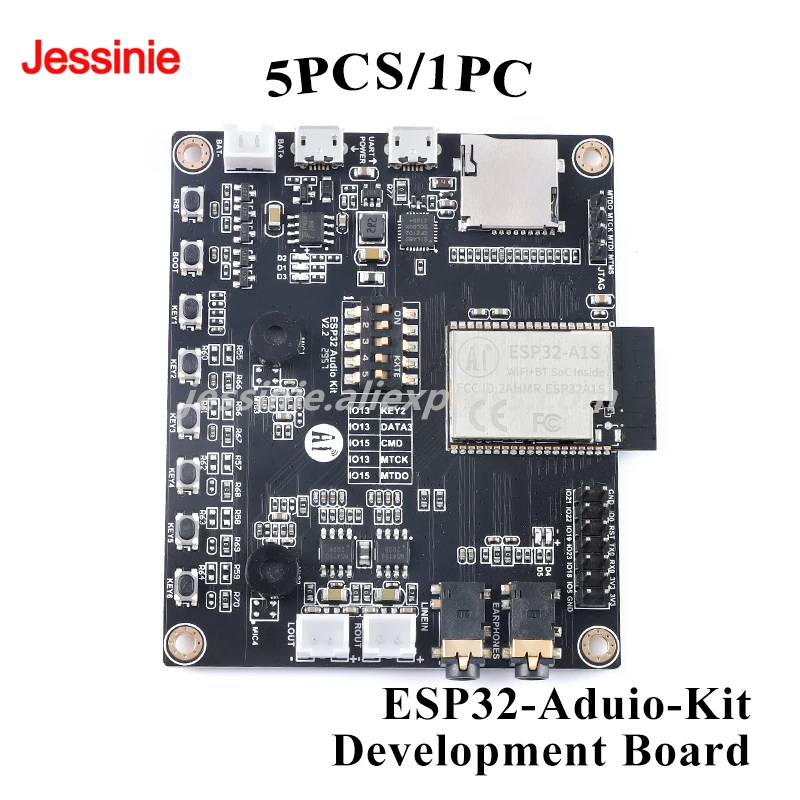 5 uds/1 unidad ESP32-Audio-Kit ESP32-Aduio ESP32-A1S ESP32 Placa de desarrollo de Audio serie a WiFi módulo inalámbrico Dual-core 8M PSRAM