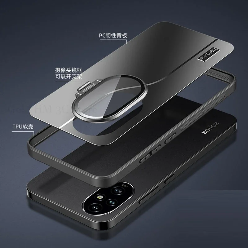 Para Honor Magic 7 6 5 Pro Flip Lens Kickstand funda mate para Honor 200 100 Pro cubierta dura con soporte de libro para Honor X60 Pro X50 GT - imagen 4