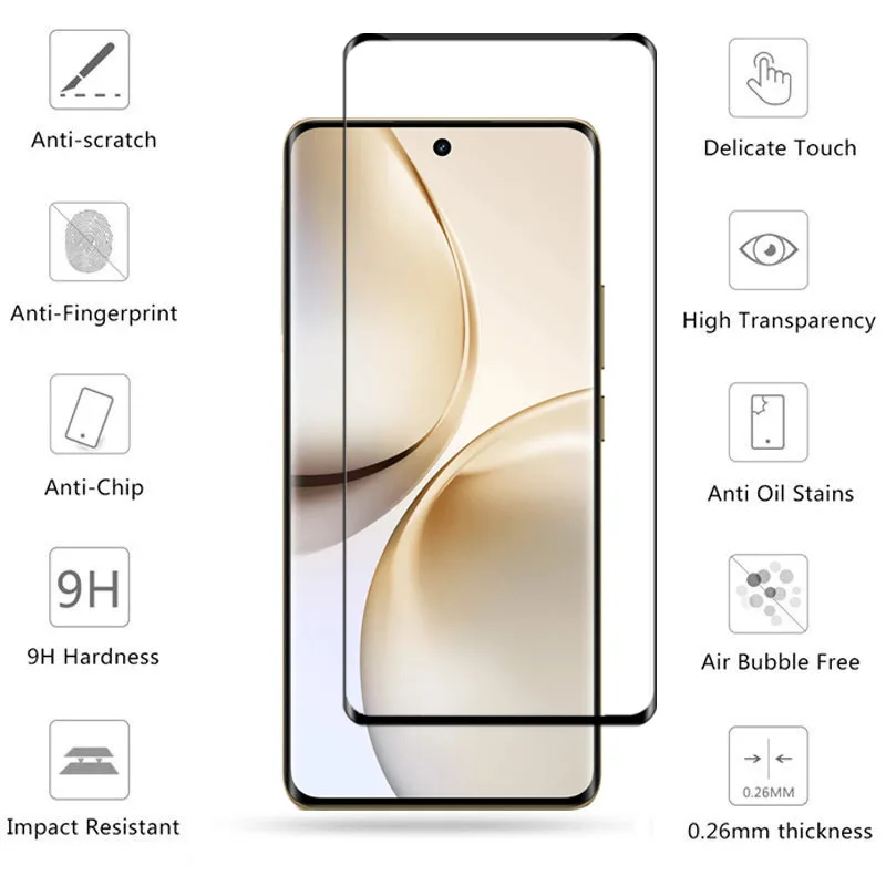 Cubierta completa de vidrio para Realme 14 Pro Plus, vidrio templado Realme 14 Pro Plus, Protector de pantalla, película protectora para teléfono Realme 14 Pro + - imagen 2