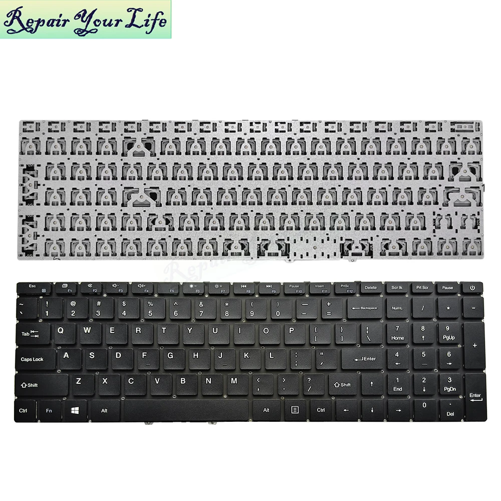 Teclado Inglés de EE. UU. para Teclast Ultrabook F15S Plus BMAX X15 Notebook Teclado teclados de repuesto teclas plateadas sin retroiluminación - imagen 4