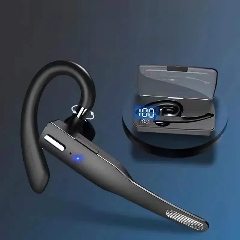 Oreja colgante inalámbrica Bluetooth 5,1 manos libres ENC llamada reducción de ruido conducción auriculares de negocios de un solo oído - imagen 4