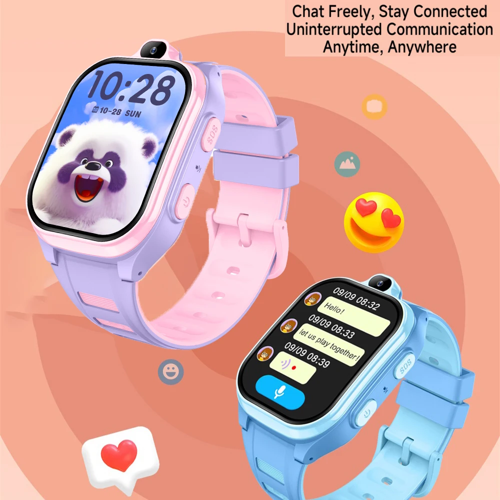 Reloj inteligente 4G para niños, GPS, aplicación de videollamada, descarga, reloj inteligente para niños, asistente de voz, relojes para teléfono, cámara de Chat de voz, batería de 800mah - imagen 5