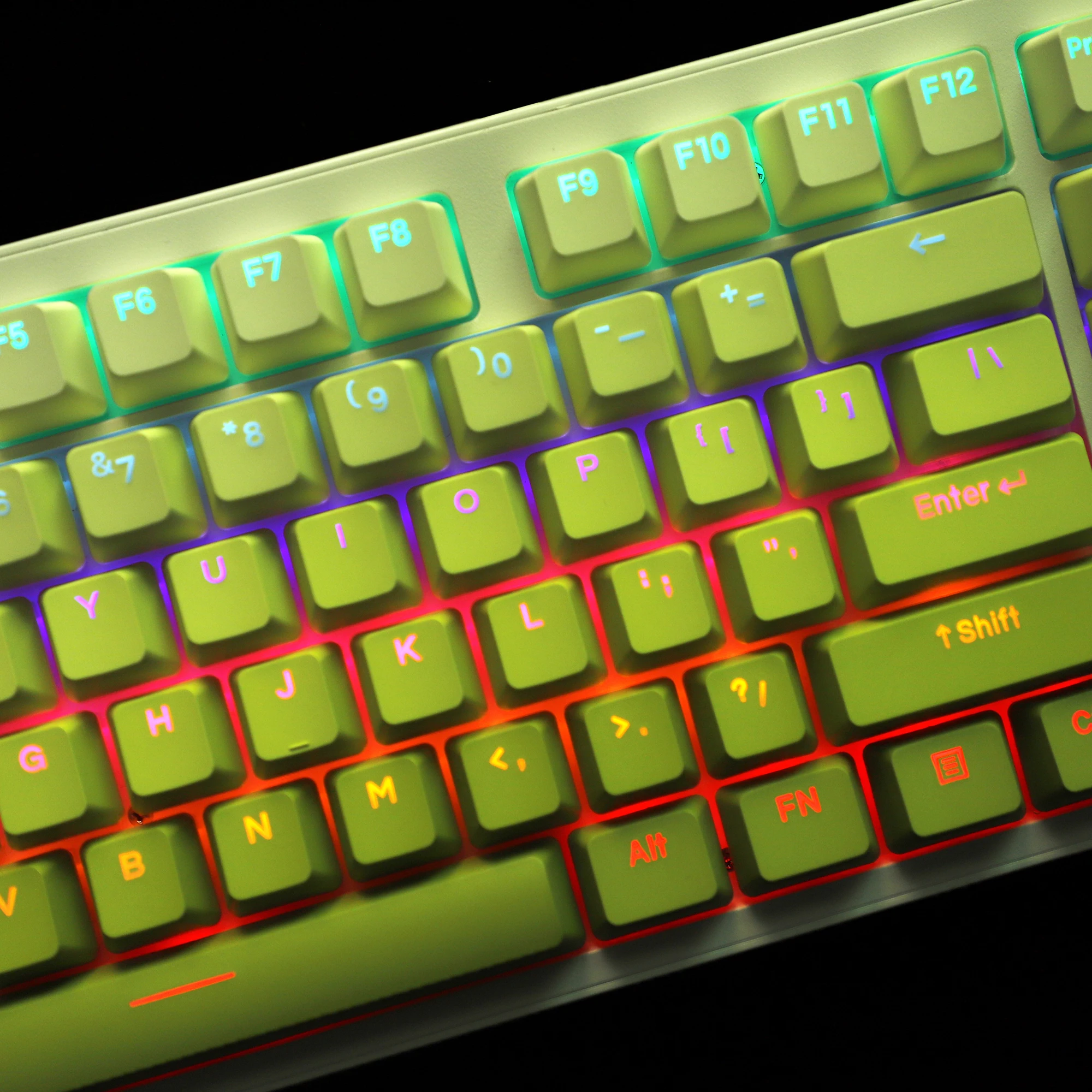 Lemon 122 teclas retroiluminadas de doble disparo PBT OEM perfil Keycap para teclado mecánico MX 104 96 87 84 68 - imagen 3