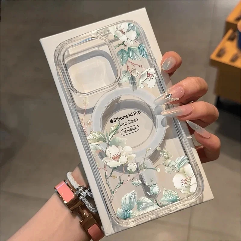 Y2K Flower Lemon For Magsafe Magnetic Case For Iphone 17 16 15 14 Pro Max Plus 16E 17 Air 11 12 13 Pro Mini Wireless Charge Case - imagen 4