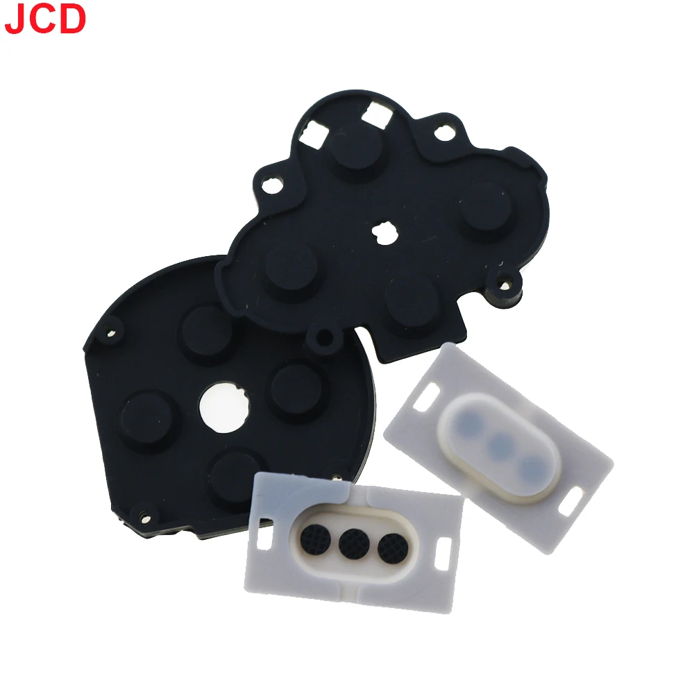 JCD 1 Juego de repuesto para consola de juegos para PSP 1000, almohadillas PSP FAT D, pieza de reparación de botón R L conductora de goma - imagen 2