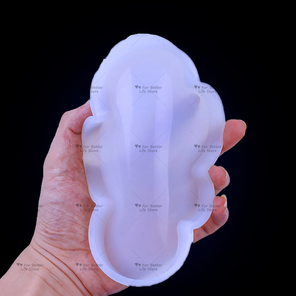 Bandeja de posavasos transparente para una vida mejor, molde de silicona de resina transparente, molde de fundición epoxi, adornos artesanales, decoraciones para el hogar, 1 unidad - imagen 4