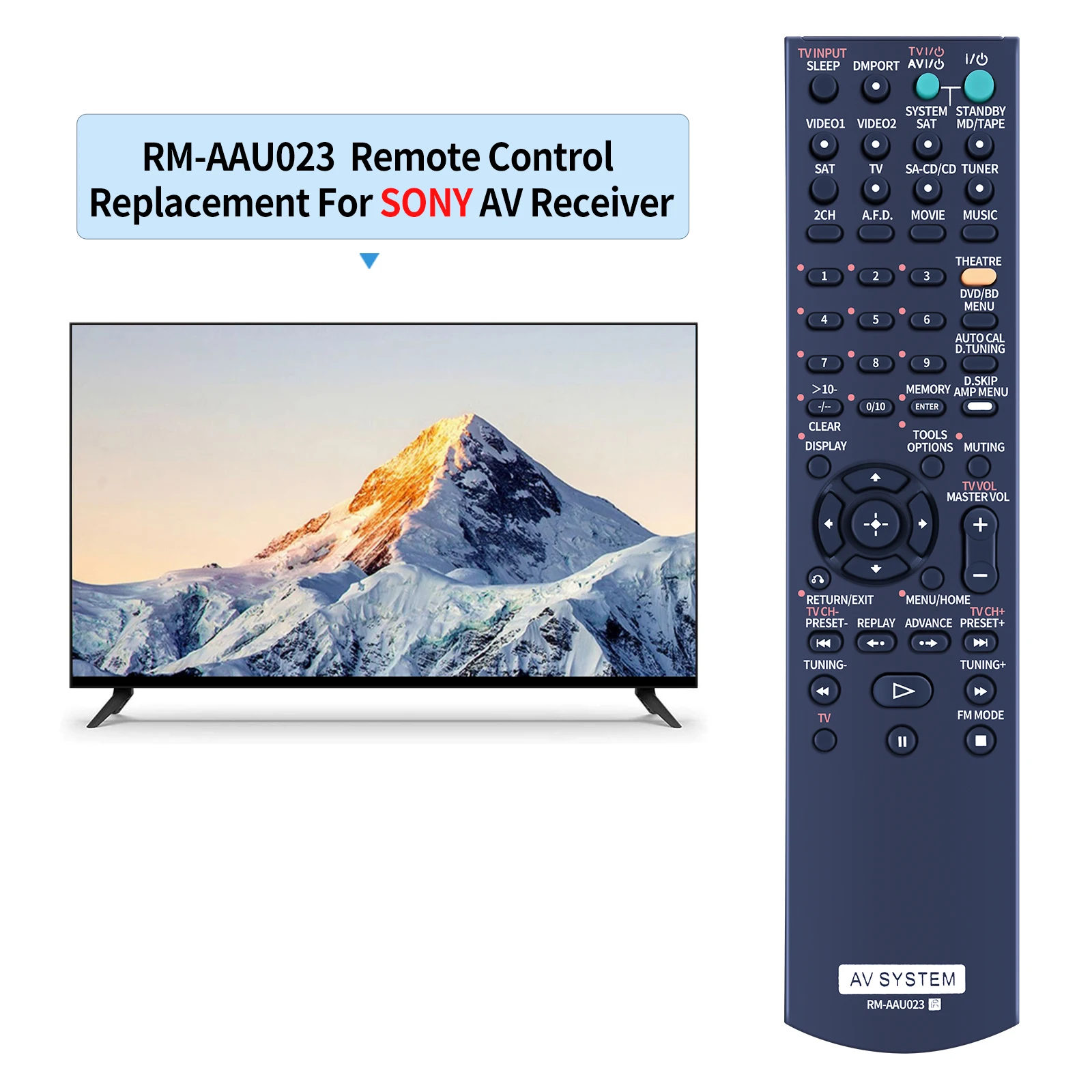Nuevo RM-AAU023 apto para Sony Blu-ray receptor de DVD Control remoto HT-SF2300 HT-SS2300 HT-DDW7500 STR-DH700 - imagen 2