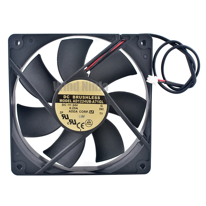 AD1224UB-A71GL Ventilador de refrigeración con rodamiento de bolas doble 12 cm x 120 mm x 25 mm DC24V 0.25A 2 pines para fuente de alimentación del convertidor de frecuencia - imagen 5