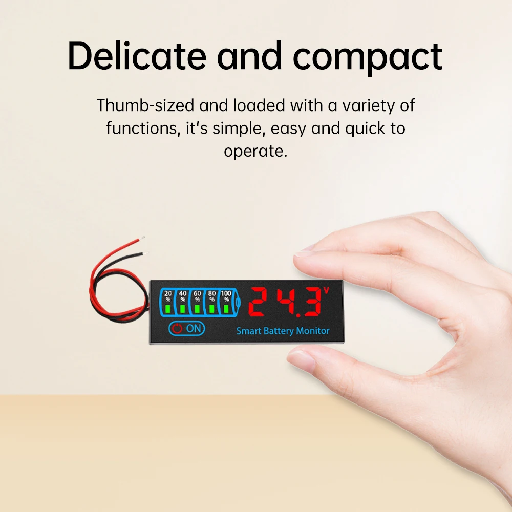 DC7-55V 12V 24V LED indicador de capacidad de batería Panel de visualización de energía módulo medidor de voltaje de capacidad de batería de plomo y litio - imagen 3