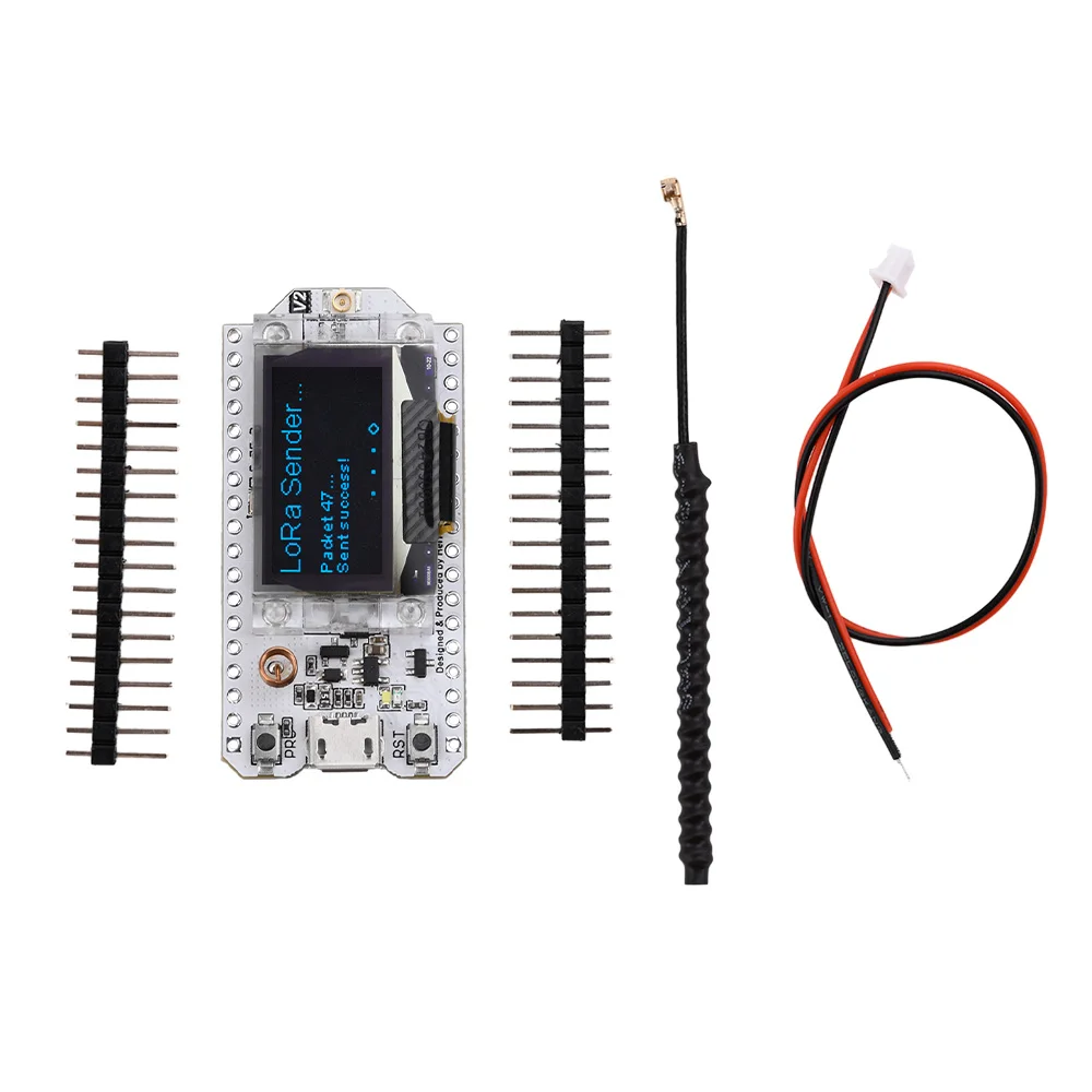 SX1276 0,96 OLED ESP32 WiFi Bluetooth Placa de desarrollo LoRa Node 868-915MHZ versión V2 procesador Tensilica LX6 de doble núcleo
