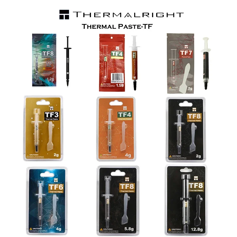 Pasta térmica TF3 TF4 TF6 TF7 Thermalright para CPU GPU Chipset de tarjeta gráfica, sistema de refrigeración de ordenador con almohadilla de refrigeración de 6-13,8 W/m-k - imagen 5