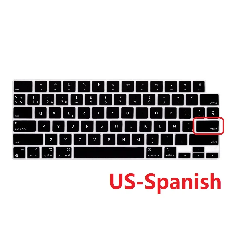 Piel fina de teclado de TPU para Macbook Air M2 2022 A2681 UE EE. UU. Inglés español ruso francés árabe cubierta de teclado piel de ordenador portátil - imagen 5