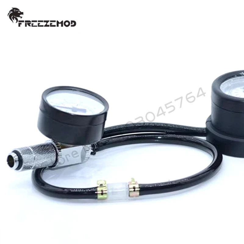 Dispositivo probador de fugas de refrigeración por agua FREEZEMOD, kit de herramientas de prueba de presión de aire doble barómetro, QYCL-2P - imagen 4