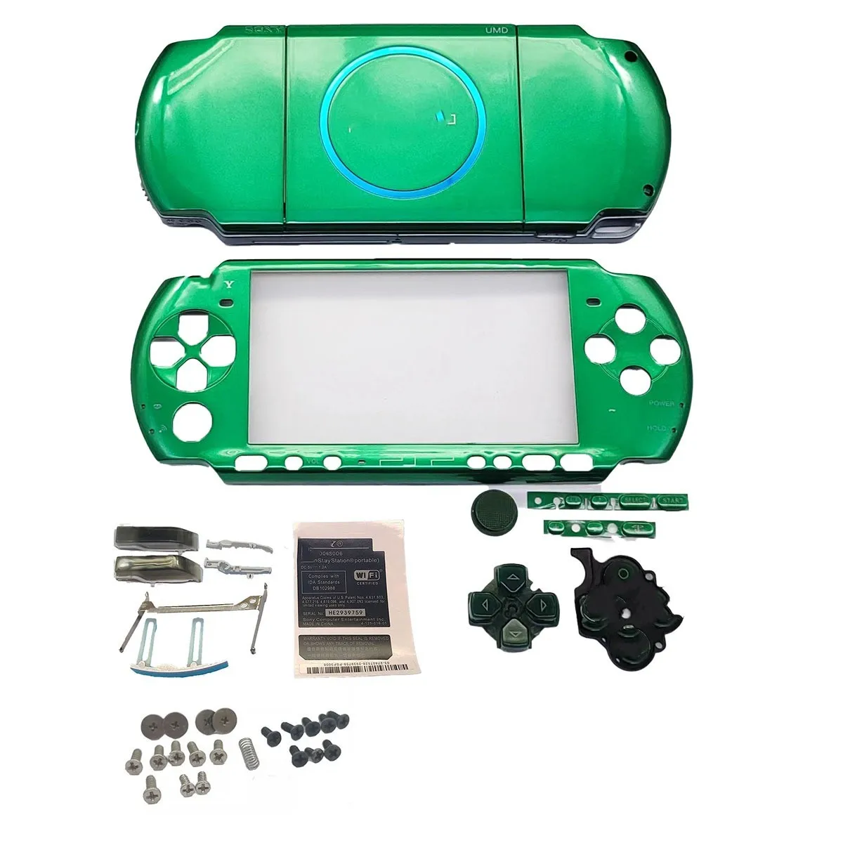 Carcasa de repuesto para juegos Retro, carcasa para consola de juegos PSP3000 PSP 3000, cubierta frontal con Kit de botones, etiqueta de tornillos - imagen 4