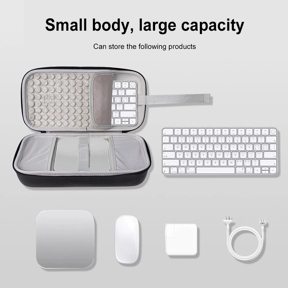 Estuche rígido para Mac Mini M4, organizador de Estuche de transporte de viaje, bolsa de almacenamiento a prueba de golpes, organizador de teclado antiarañazos para Mac Mini M4 - imagen 3