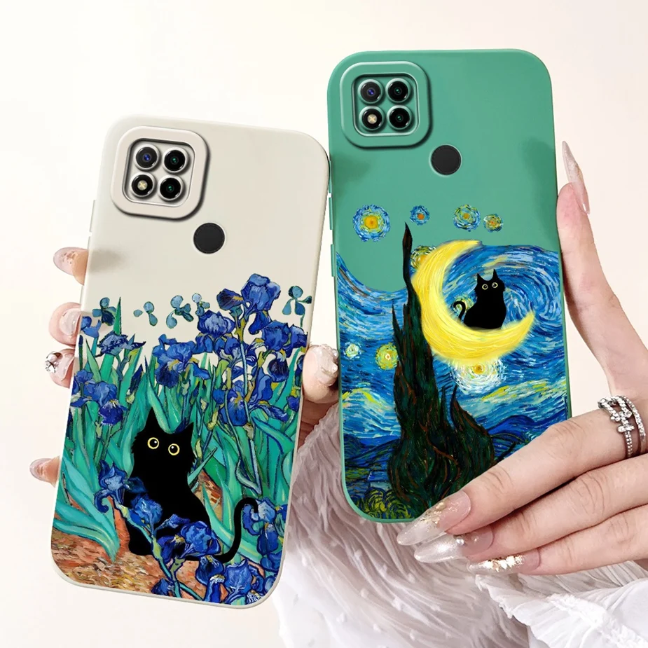 Para Xiaomi Redmi 9C funda elegante cubierta pintada de caramelo a prueba de golpes funda de teléfono para Redmi 9C NFC Redmi9C Fundas suaves de TPU 6,53 ''funda - imagen 2