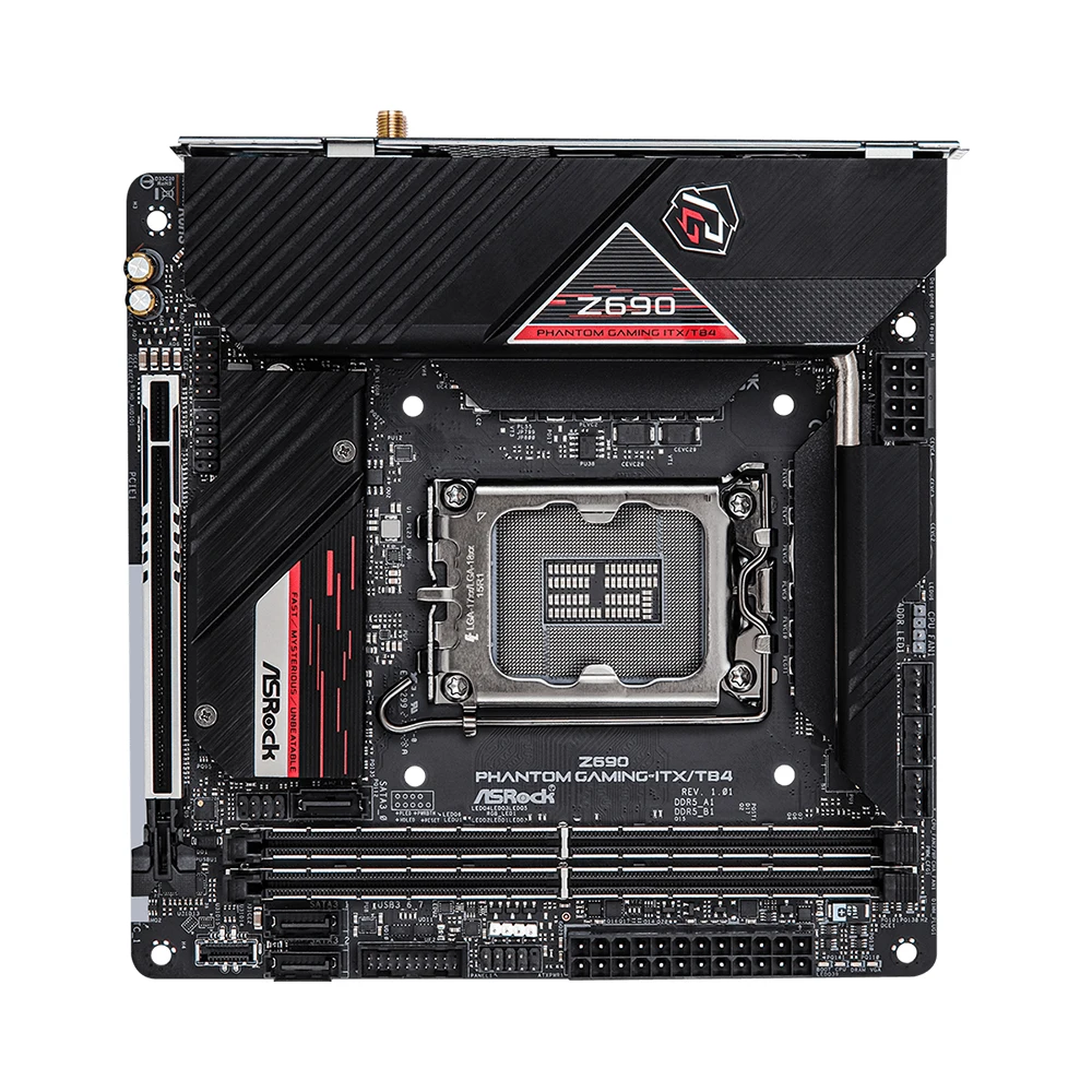 Placa base ASRock Z690 PHANTOM GAMING-ITX/TB4 compatible con Socket LGA1700 i9-14900K I5-12400F CPU 4xDDR5 USB3.2 Gen2 M.2 PCIe5.0 - imagen 4