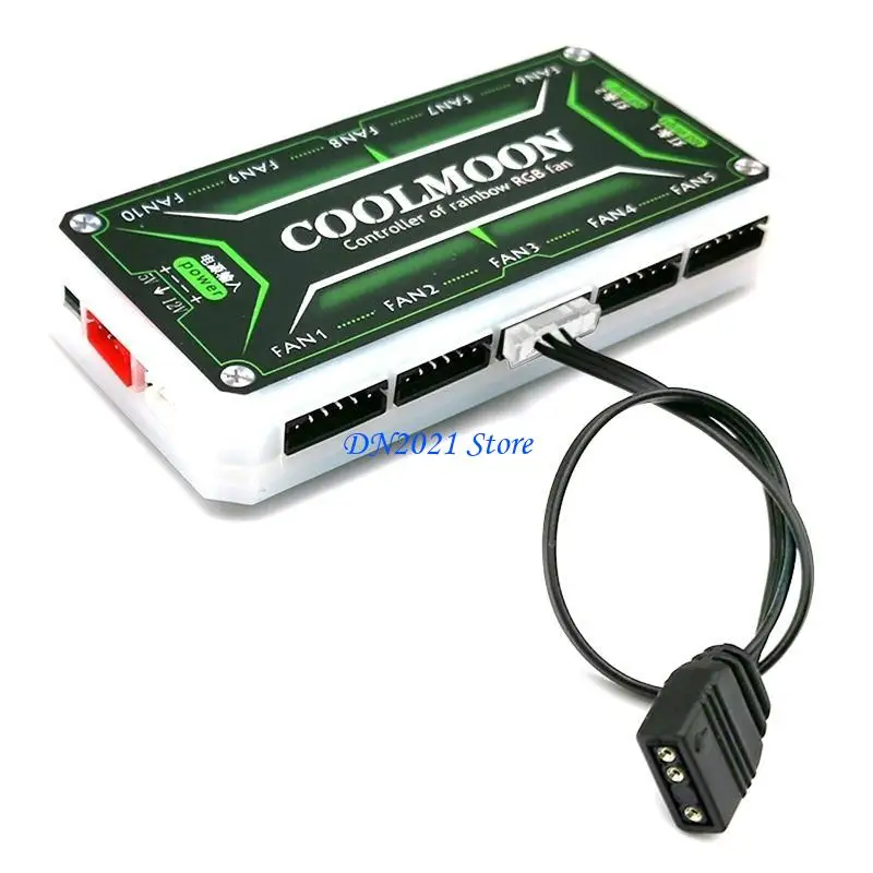 Cable adaptador ventilador F3ke Coolmoon 4pin/ 6pin a 5V argb 3pin convertidor cable 17 11 - imagen 2