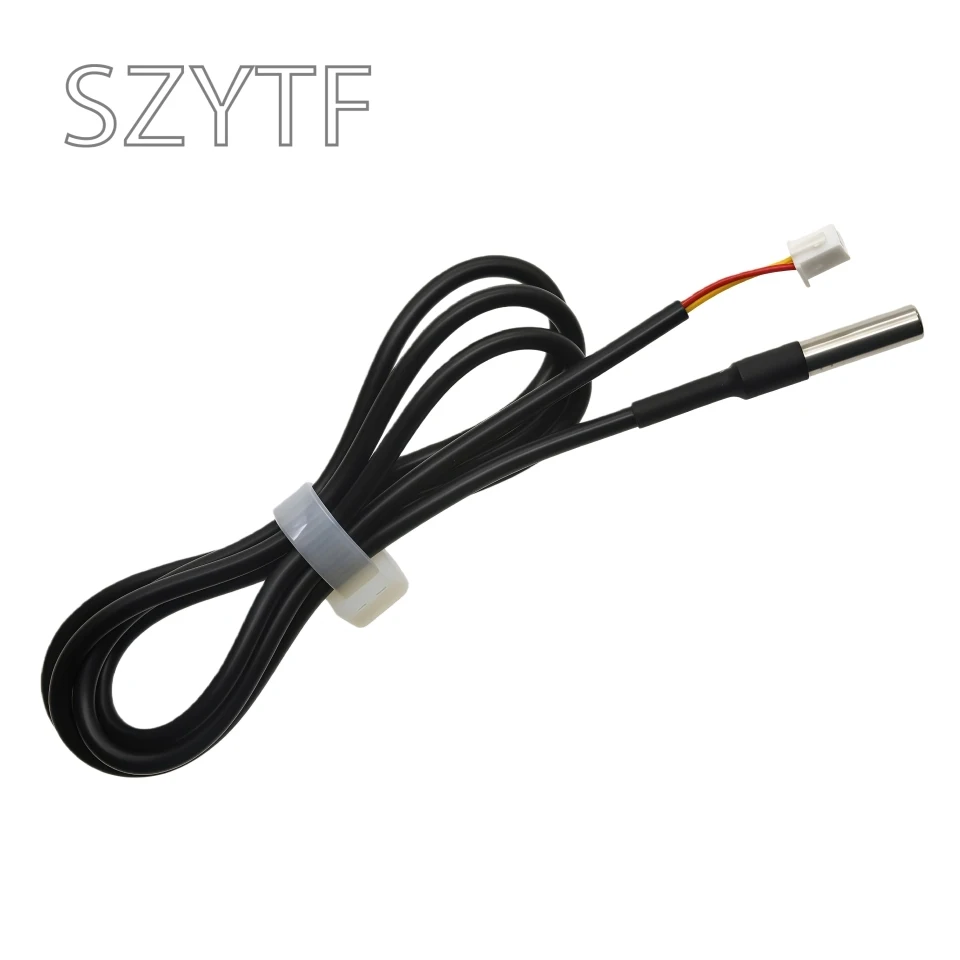 Encapsulación de acero inoxidable tipo impermeable DS18B20 sensor de temperatura cable de sonda de temperatura 2 núcleos con terminal - imagen 4