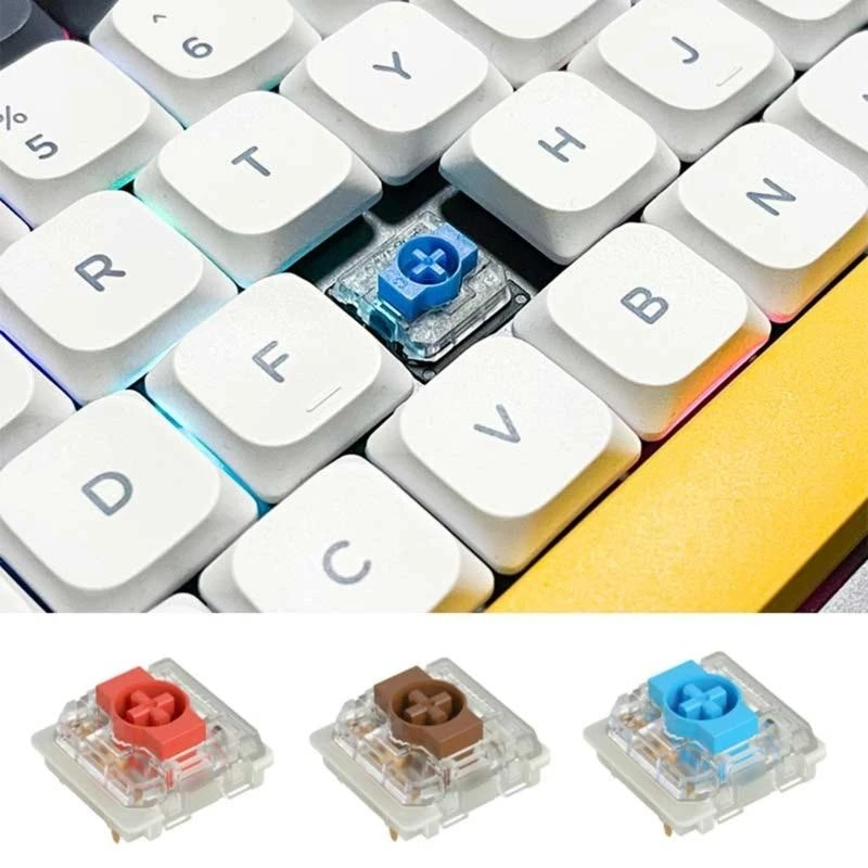 Interruptor perfil bajo F3KE para teclado mecánico KS-33 Red Blue 3pins para teclados PC personalizados Interruptor - imagen 4