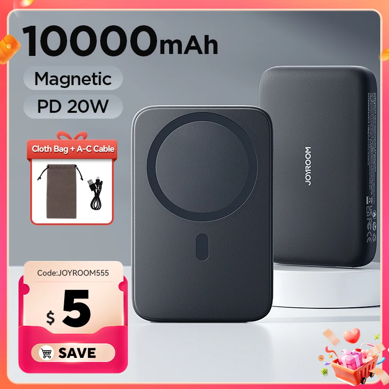 Joyroom PD20W banco de energía magnético 10000mAh portátil inalámbrico de carga rápida para iPhone 15 Pro Max 16 Pro Max - imagen 2