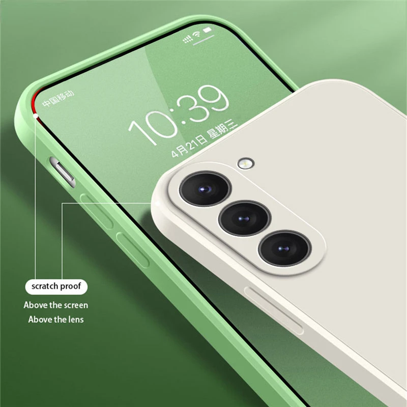 Fundas de teléfono de silicona líquida para Samsung Galaxy S23 Plus Ultra FE, fundas suaves a prueba de golpes SamsungS23 S23FE S23Plus S23Ultra - imagen 4