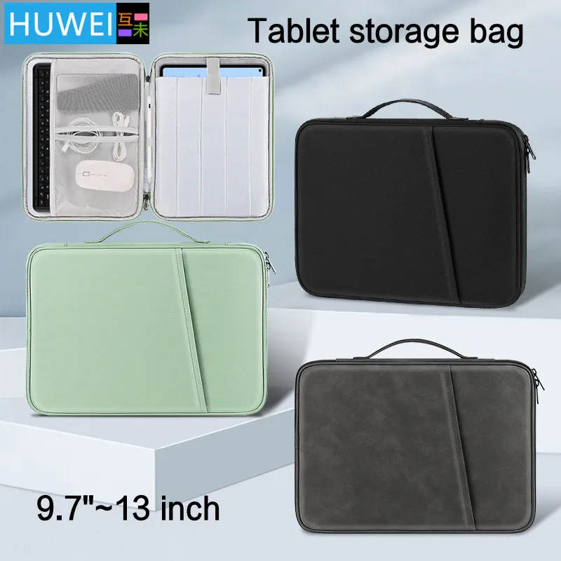 HUWEI funda para iPad Air 2 4 5 2019 Pro 11 12,9 XiaoMi Pad 5 6 10 funda para portátil bolsa de 13 pulgadas Macbook bolsa a prueba de golpes - imagen 2