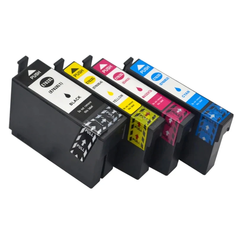 Cartucho de tinta Compatible con Color 702XL 702 T702 T702XL para impresora Epson Workforce Pro WF-3720 WF-3725 WF-3730 WF-3733 DWF - imagen 4