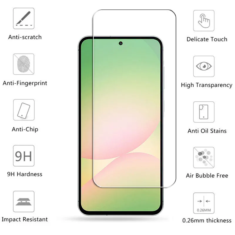 Vidrio totalmente transparente para Samsung Galaxy A56 vidrio templado Galaxy A56 A36 A16 A26 Protector de pantalla película protectora de teléfono Samsung A56 - imagen 2