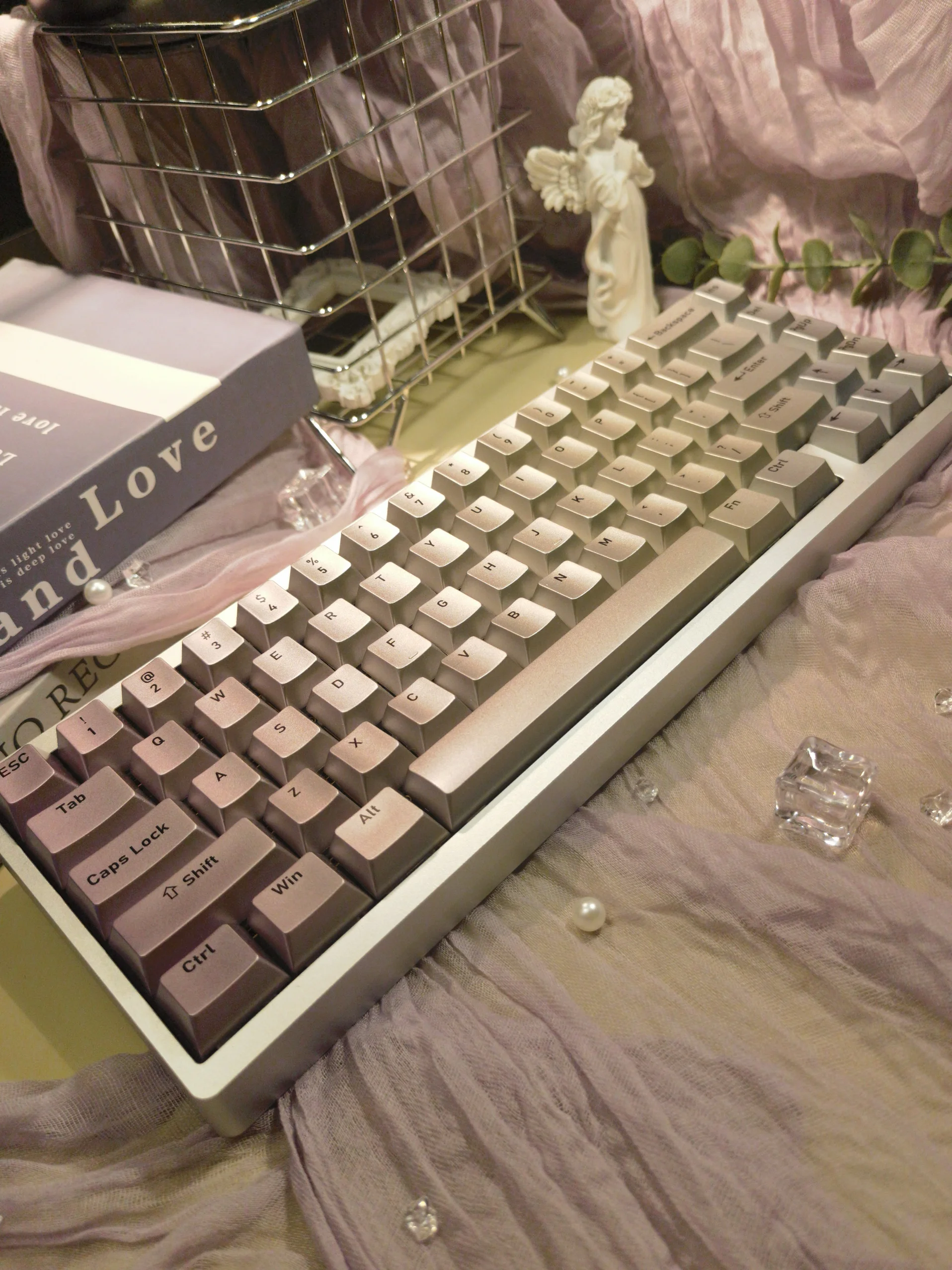 Teclas con tema de Metal de imitación MiFuny, 140 teclas, teclas personalizadas PBT, teclas para juegos con perfil de cereza para regalos de teclado mecánico - imagen 5