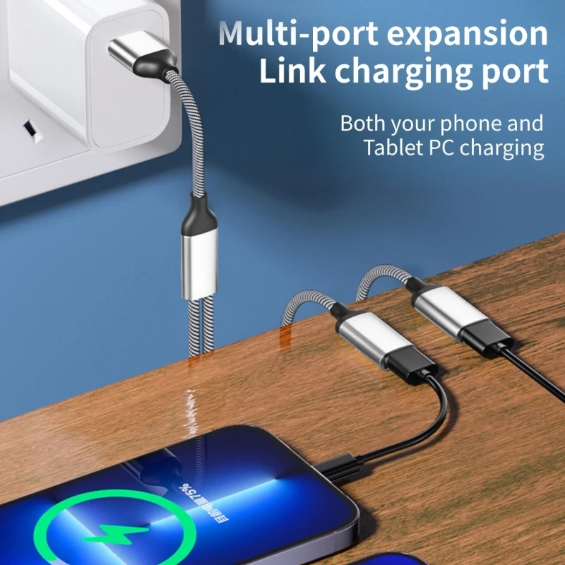 Cable divisor USB 2,0 A macho A 2 USB hembra, Cable de alimentación para carga, transferencia de datos, Cable de datos para computadora portátil, 28cm - imagen 3